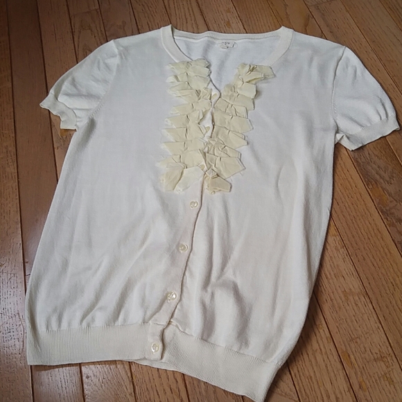 ♦3 for $15 J.Crew Ivory Cardigan Top - Picture 7 of 8